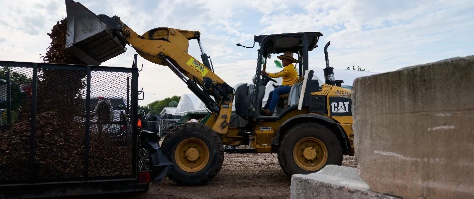 Chocolate mulch at a nursery in Orlando, FL.