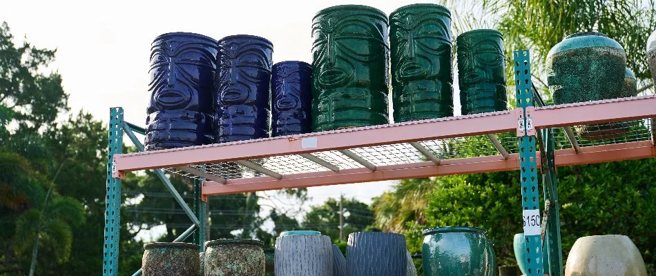 Blue, gray, and white pottery in Orlando, FL.